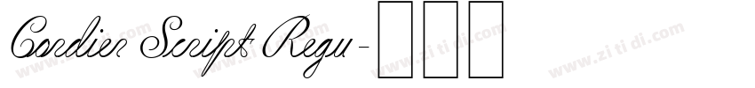 Cordier Script Regu字体转换